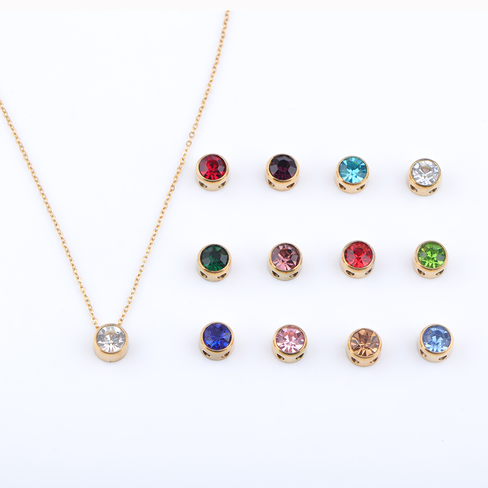 Stainless Steel 12 Birthstones - Birth Flower Necklace review and price