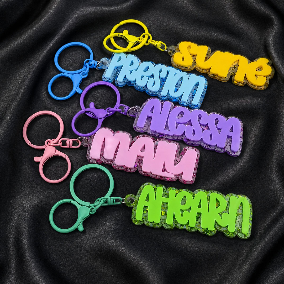 Custom Name Acrylic Keychain P - Initial Ring Custom review and price